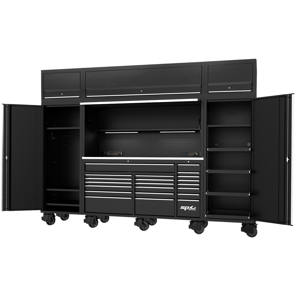 Workstation - Usa Series 113" Including Overhead Black