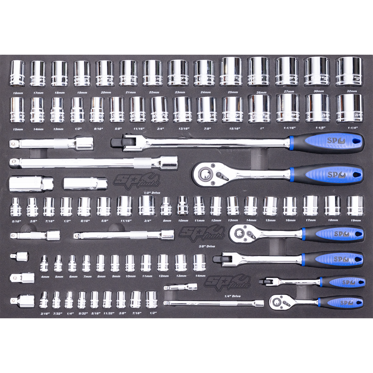 Eva Toolkit - 85Pc Metric/Sae- Socket And Accessories