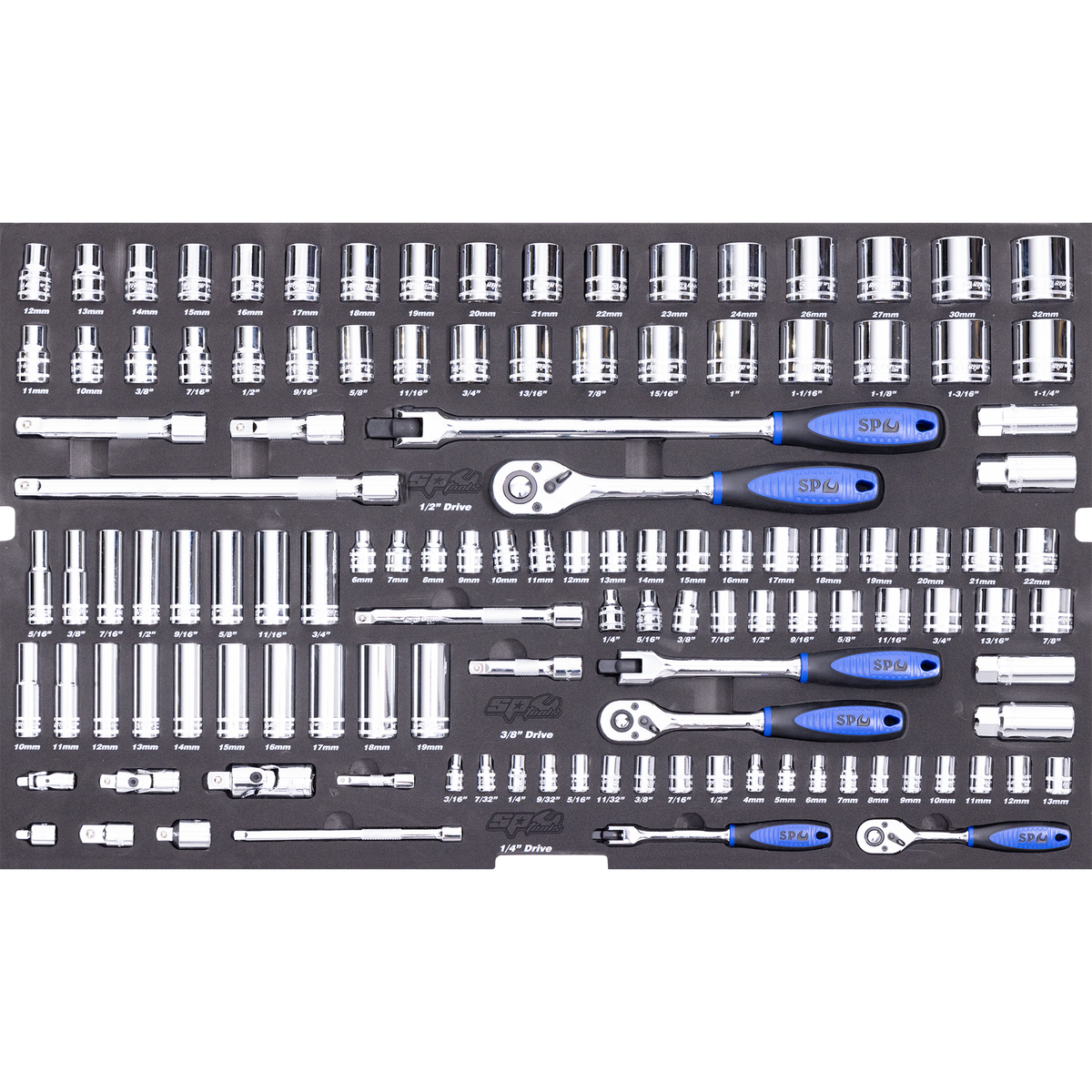 Eva Toolkit - 122Pc Metric/Sae- Socket And Accessories