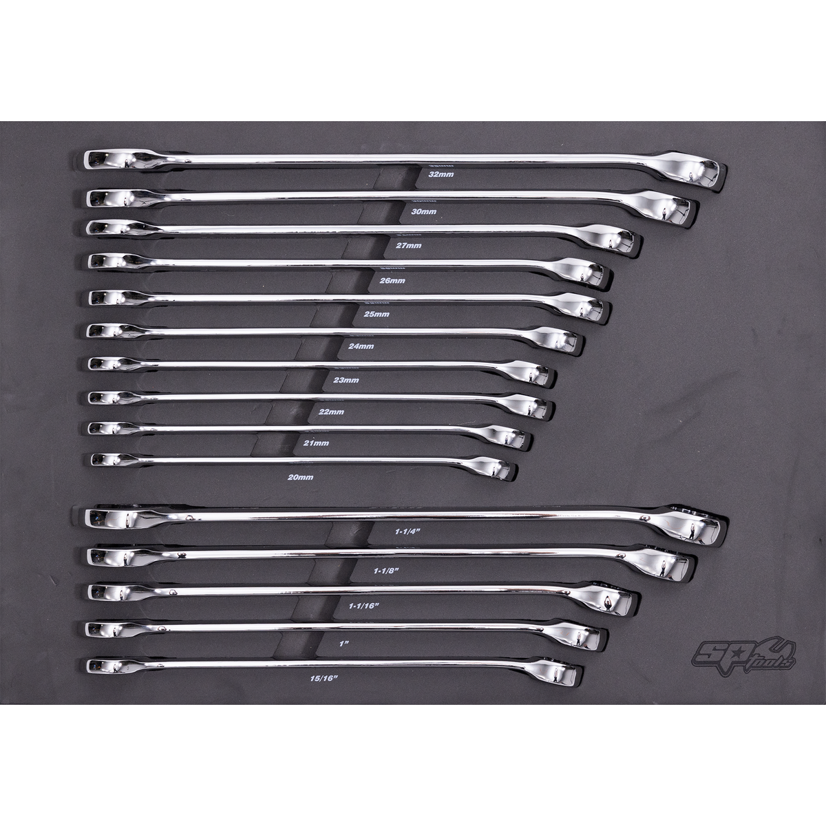 Eva Toolkit - 15Pc Metric/Sae - Large Roe Spanners