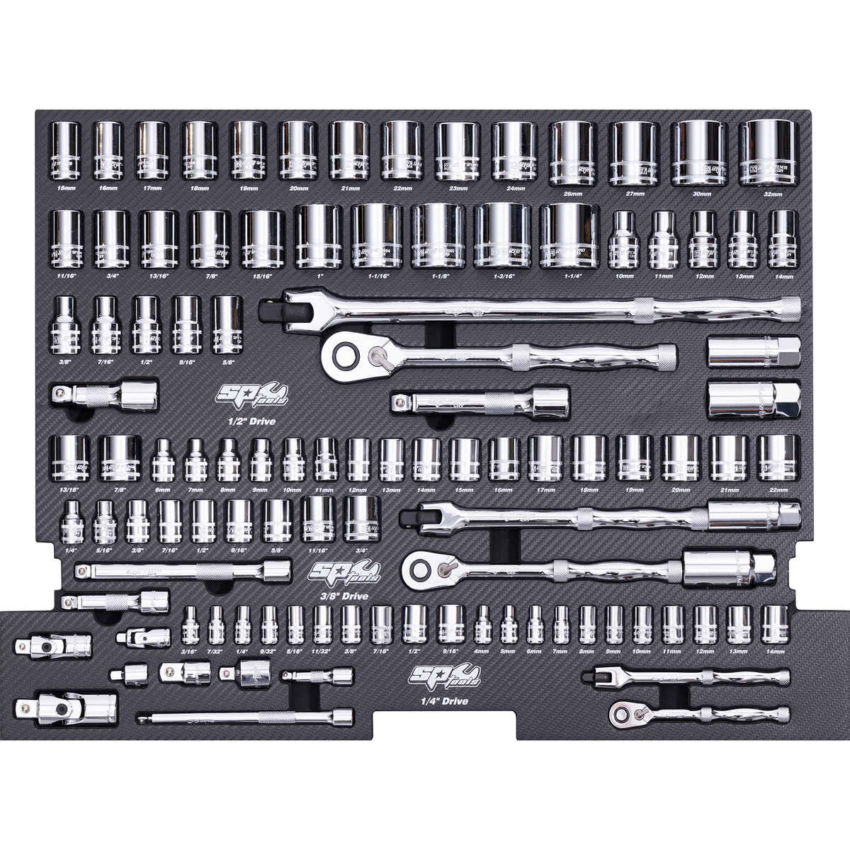 Eva Toolkit - 25Pc Metric/Sae - Quad Dr Roe Spanners