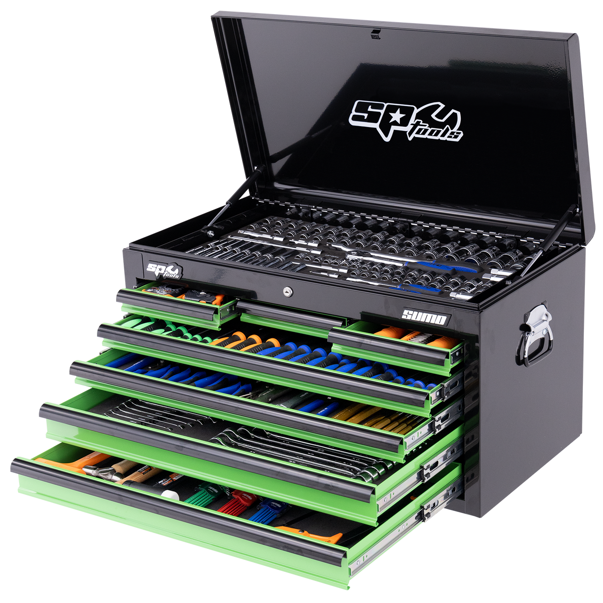 Toolkit 409Pc Metric/Sae - Sumo Series 7 Drawer Black/Green