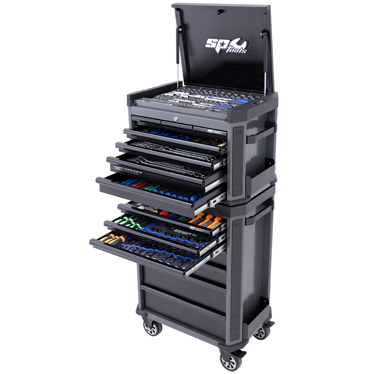 Toolkit 629Pc Metric/Sae - Tech Series 14 Drawer Diamond Black