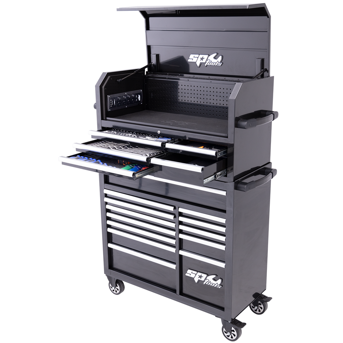 Toolkit 305Pc Metric/Sae - Sumo Series Power Hutch 18 Drawer Black