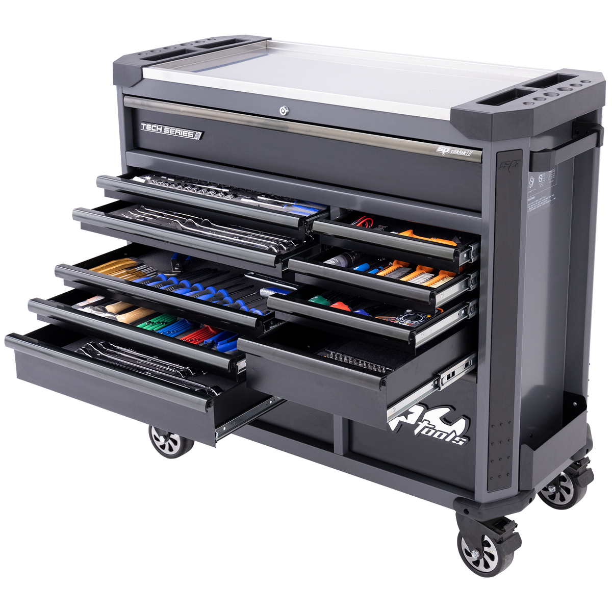 Toolkit 369Pc Metric/Sae - Tech Series Roller Cabinet 13 Drawer Black