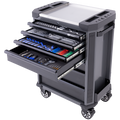 Toolkit 230Pc Metric - Tech Series Roller Cabinet Starter Technician 7 Drawer Diamond Black
