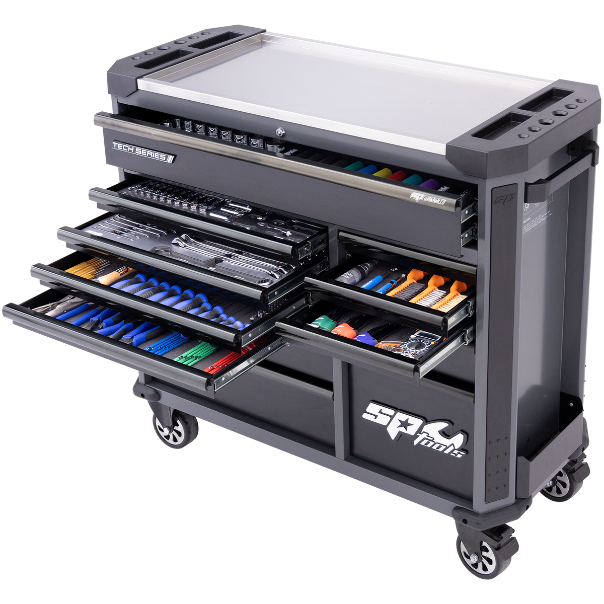 Toolkit 403Pc Metric - Tech Series Roller Cabinet Trade Technician 13 Drawer Diamond Black