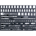 Eva Toolkit 90Pc Metric/Sae - 6Pt And 12Pt Socket Accessories