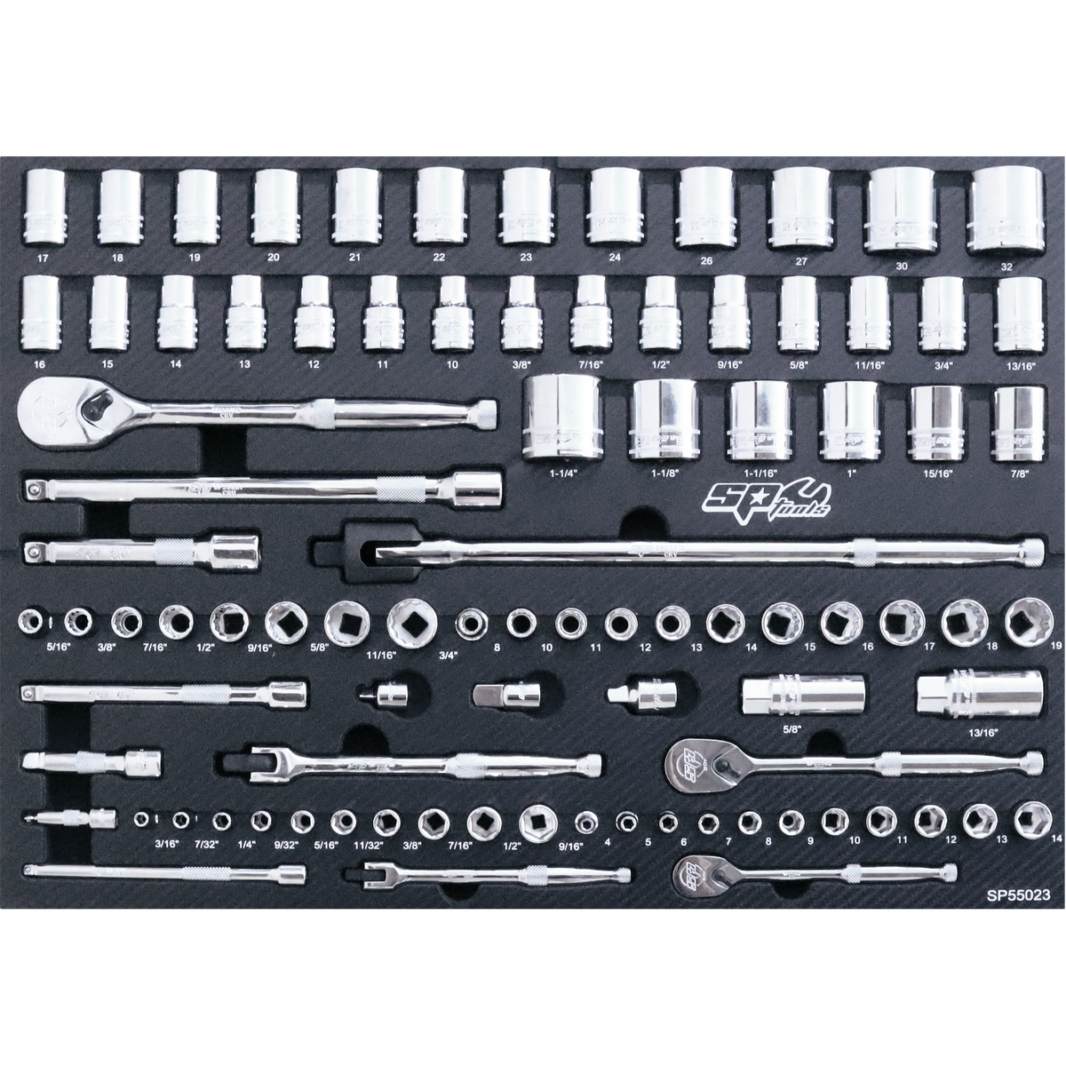 Eva Toolkit 90Pc Metric/Sae - 6Pt And 12Pt Socket Accessories