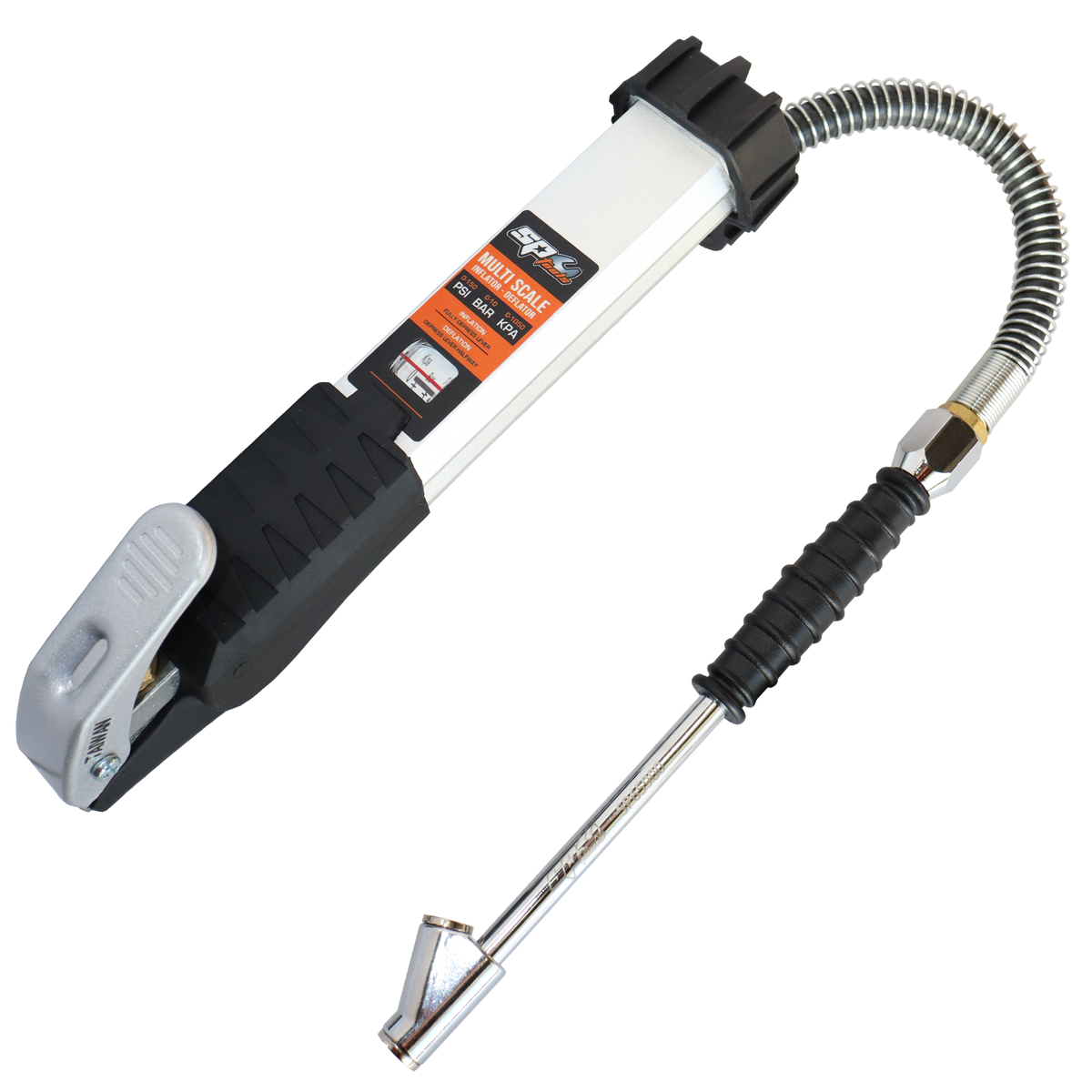 Tyre Service - Air Inflator Convex Lens Gauge Professional