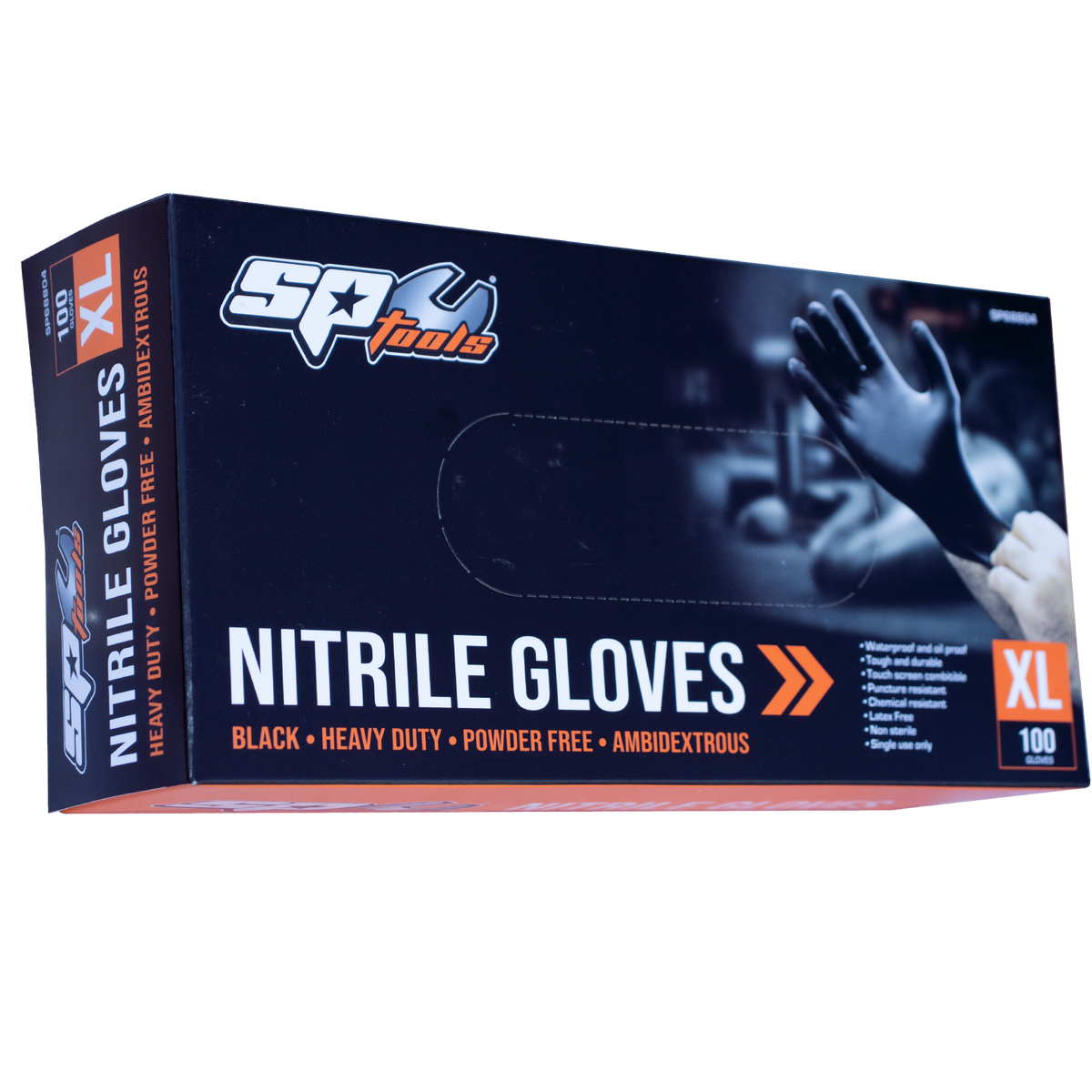 Workshop - Gloves Disposable Nitrile Black - X-Large (Box 100)