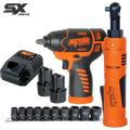 Cordless - 12V 3/8"Dr Mechanics Power Wrench Combo - 2.5Ah X2 Batteries & Charger - Sx Drive