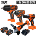 Cordless - 18V Impact/Drill/Grinder Kit 4Pc