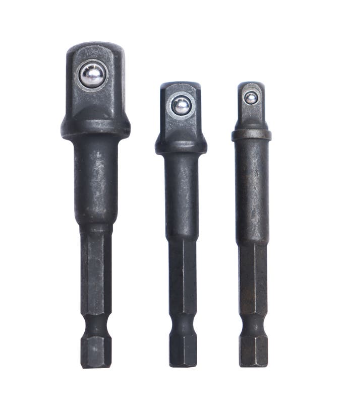 SOCKET IMPACT - EXTENSION ADAPTER SET 1/4", 3/8"& 1/2"DR