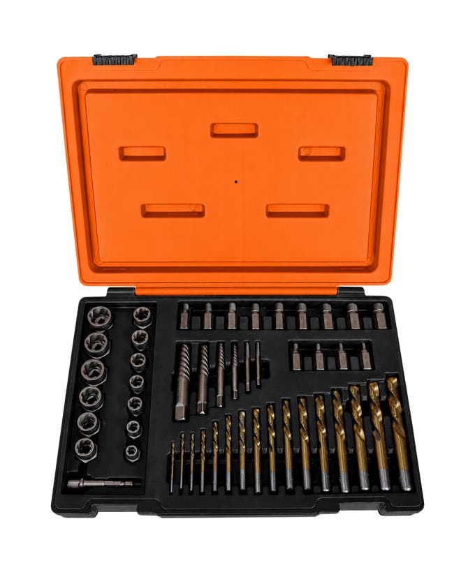 THREAD & STUD REPAIR - SCREW-NUT EXTRACTOR AND DRILL SET 49PCS