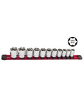 XTREME GRIP SOCKET 1/2"DR 11PC SAE  3/8"-1"