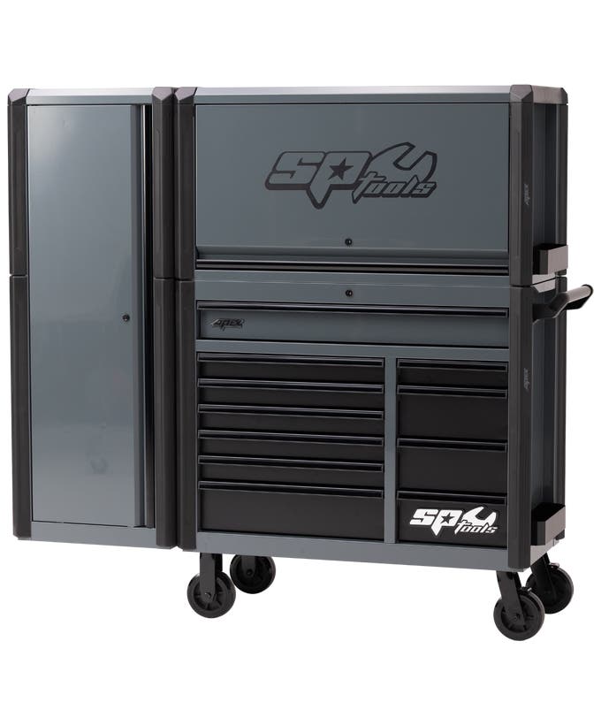 TOOL BOX - APEX SERIES WORKSHOP 69" STORAGE (R/CAB.+HUTCH+LOCKER)  GREY